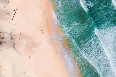 High angle view of beach