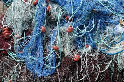 Full frame shot of fishing net