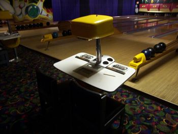 Close-up of objects on table