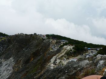 Aerial view of cityscape against sky