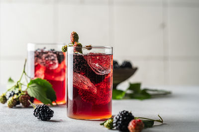 Close-up of drink on table