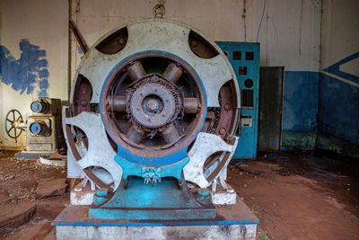 Old rusty machine part