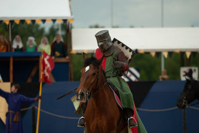 People riding horse