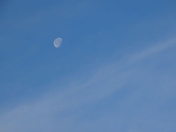 Low angle view of moon in sky