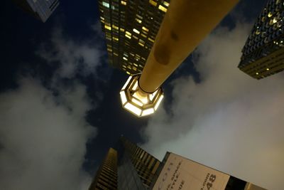 Low angle view of modern building against sky