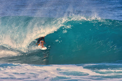 Man surfing in sea