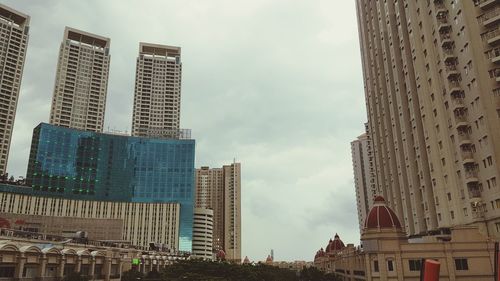 Low angle view of buildings against sky