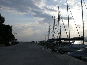 Boats in harbor