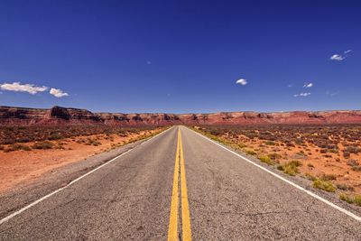 Road passing through desert