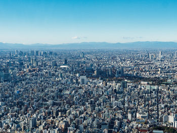 Tokyo skyline. 