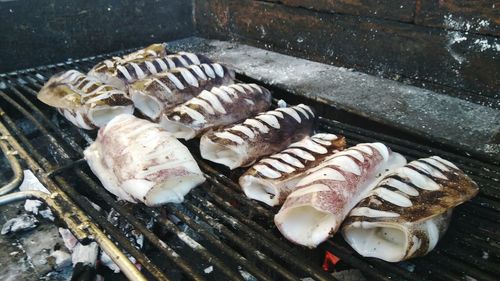 High angle view of food