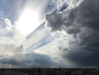 Low angle view of city against sky