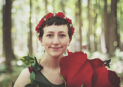 Portrait of a smiling young woman