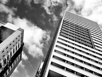 Low angle view of modern building against sky