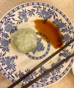 High angle view of bowl