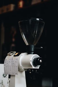 Close-up of coffee served on table