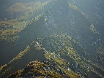 High angle view of lake and mountain