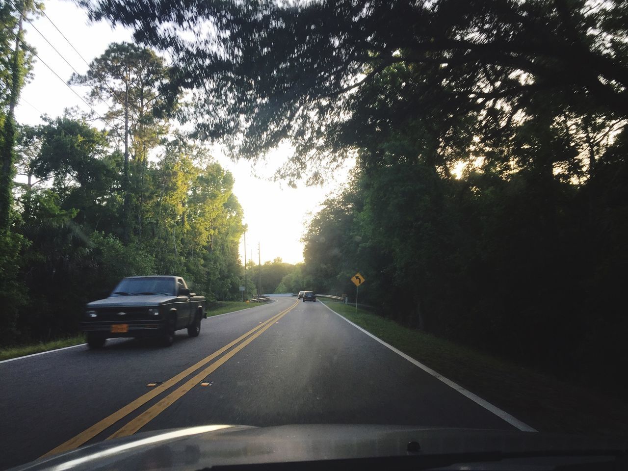 transportation, car, land vehicle, mode of transport, road, the way forward, tree, road marking, on the move, windshield, diminishing perspective, street, travel, car interior, country road, vanishing point, sky, car point of view, sunlight, vehicle interior