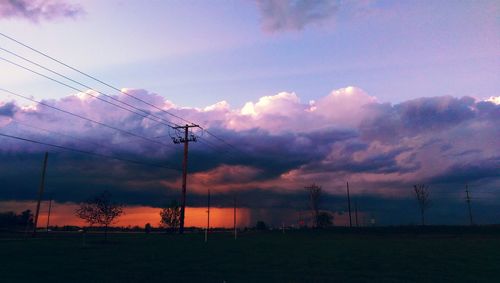 Scenic view of landscape against cloudy sky