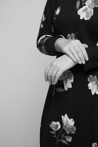 Portrait model with flower dress
