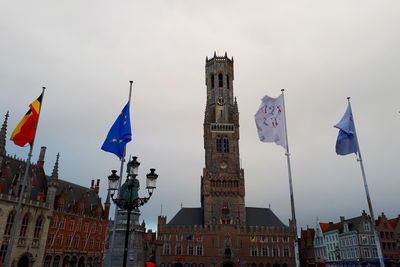 Low angle view of buildings against sky