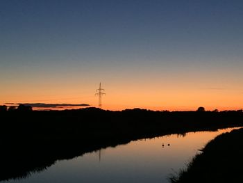 Sunset over lake