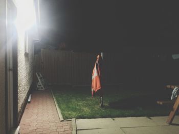 Empty benches in the dark