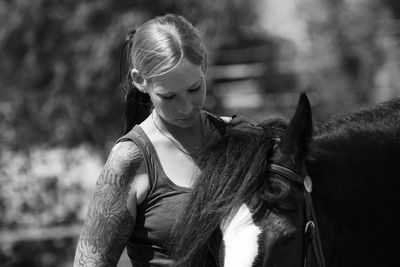 Portrait of young woman