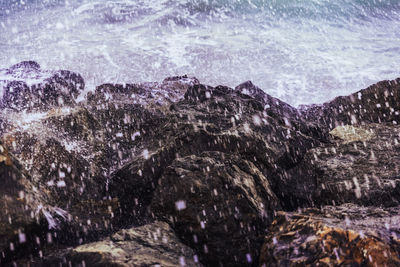 Panoramic view of sea and rocks