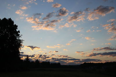 Scenic view of landscape at sunset