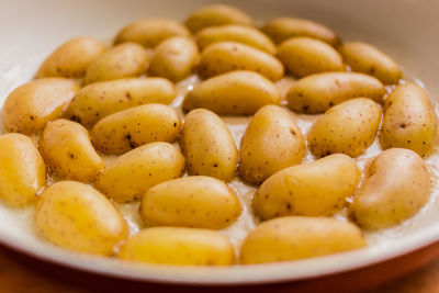 Close-up of potatoes in plate