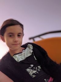 Close-up portrait of cute boy