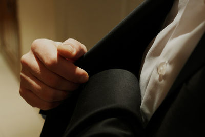 Close-up of cropped woman