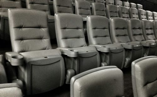 Full frame shot of chairs in kitchen