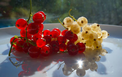 Close-up of cherries in bowl