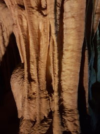 Close-up of rock formation in cave