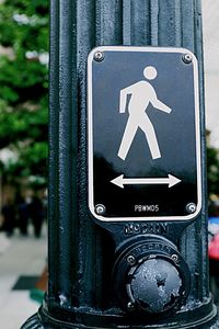 Close-up of information sign