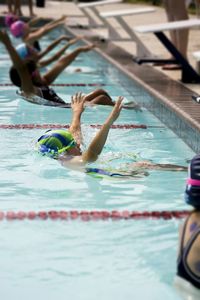 People swimming in pool