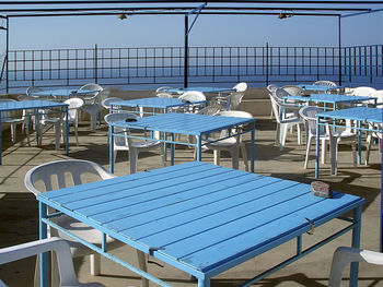 Empty chairs in restaurant