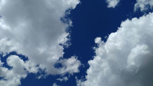 Low angle view of cloudy sky