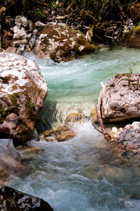 Stream flowing through rocks