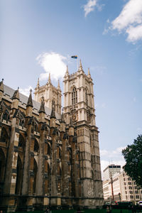 Low angle view of buildings against sky