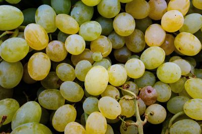 Full frame shot of grapes in market