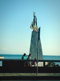 View of sea against clear sky