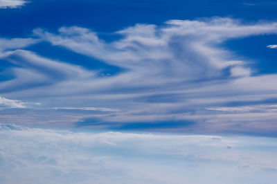 Low angle view of clouds in sky