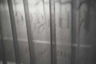 Close-up of raindrops on window