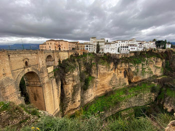 Old ruins against cloudy sky