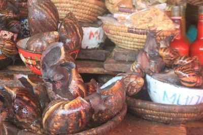 Close-up of vegetables for sale at market stall