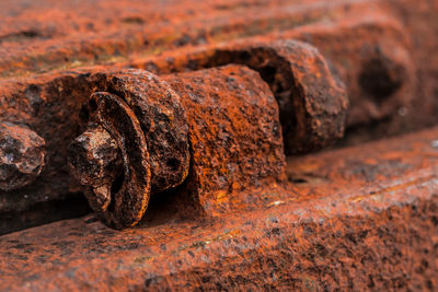 Close-up of rusty stack