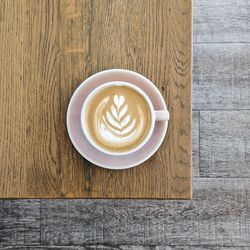 Directly above shot of coffee on table